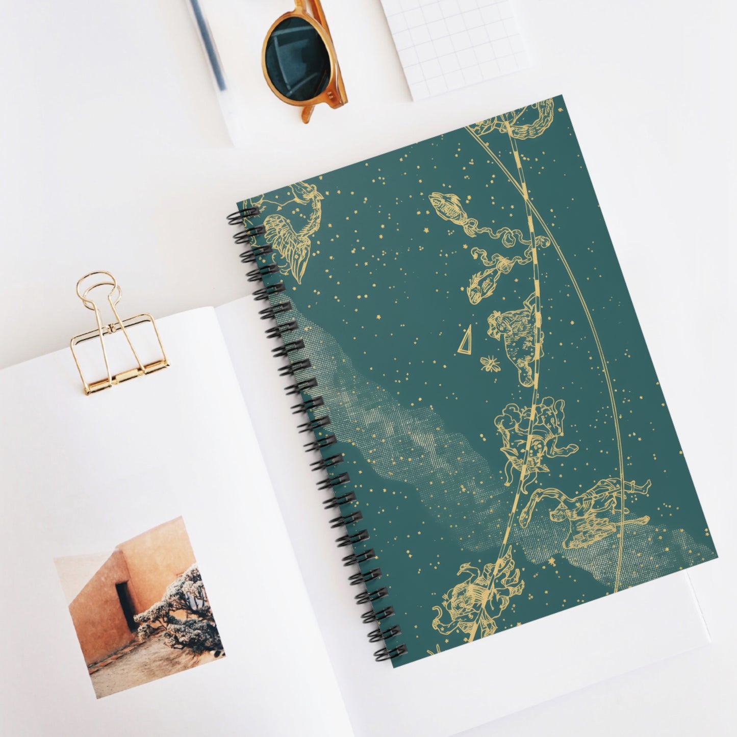 Constellation Spiral Notebook - Celestial Zodiac Art, Ruled Journal