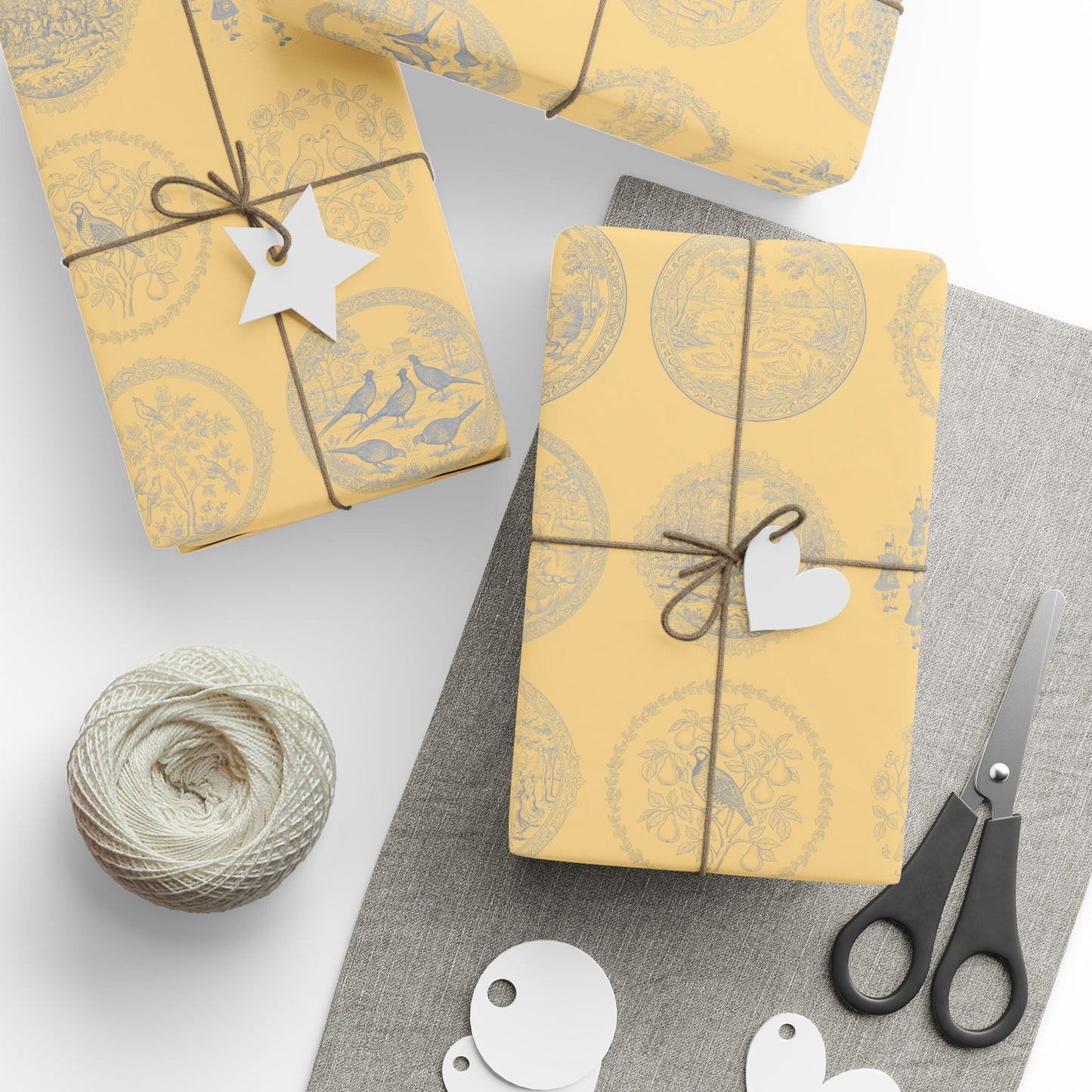 12 Days of Christmas Toile Wrapping Paper | Holiday Gift Wrap