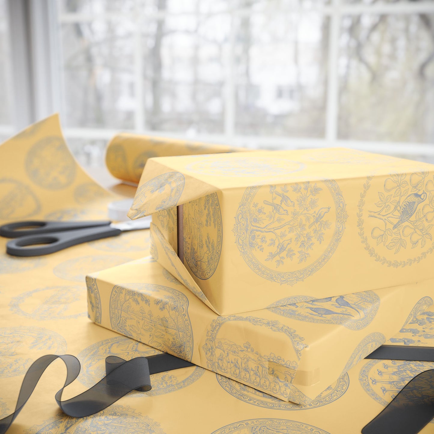 12 Days of Christmas Toile Wrapping Paper | Holiday Gift Wrap