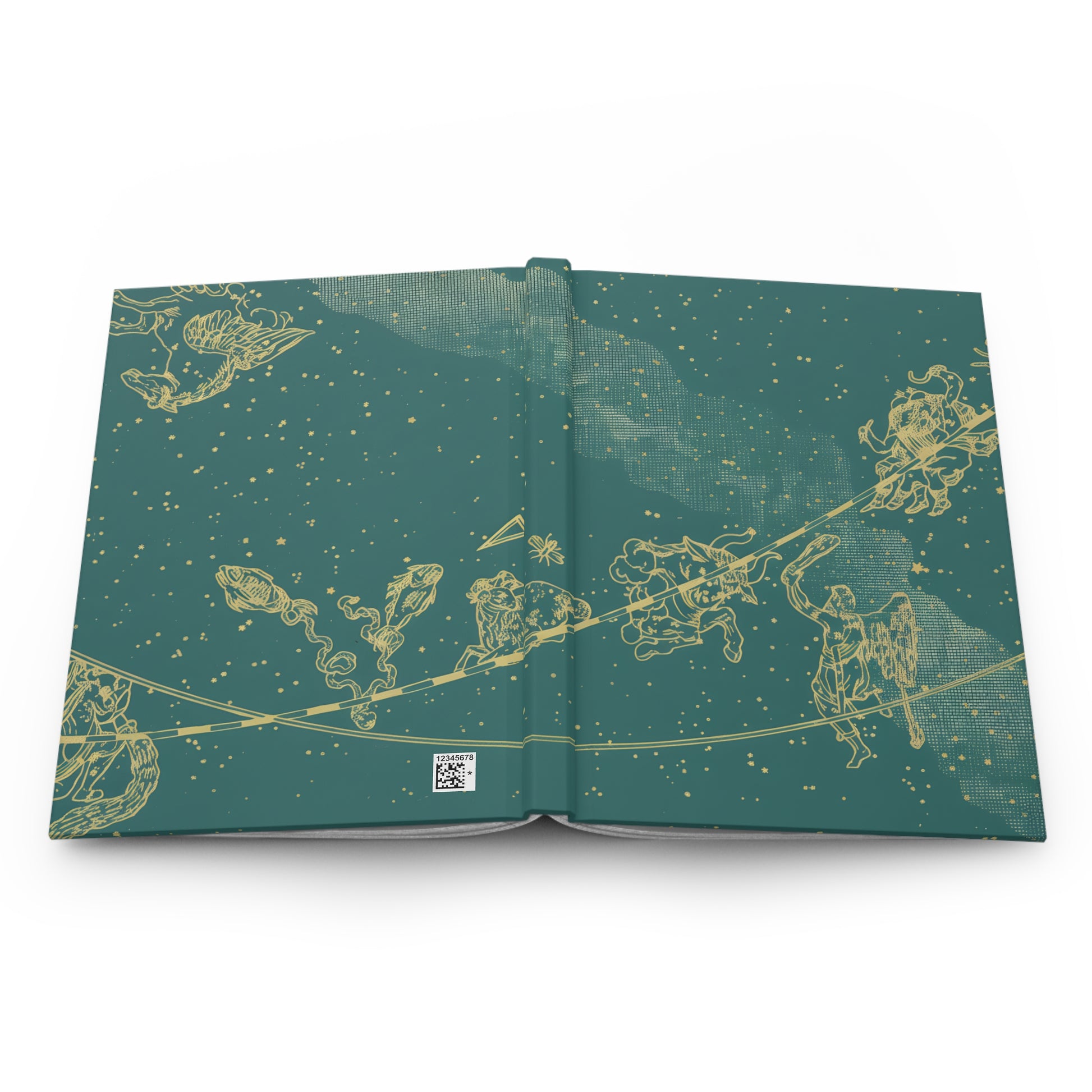 Constellation hardcover journal back cover and binding detail