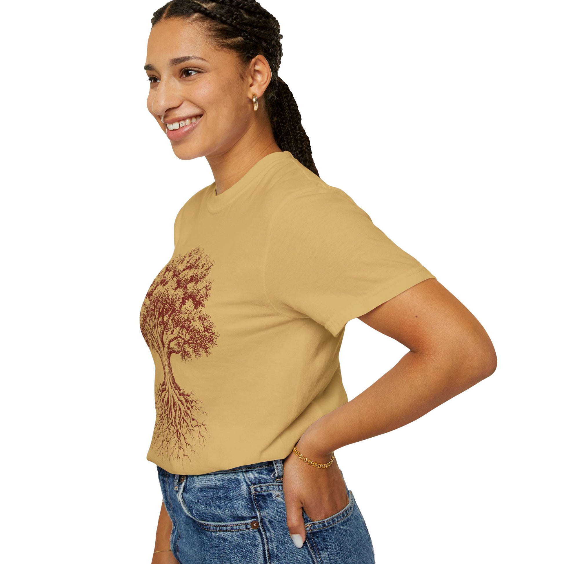Side of shirt on woman